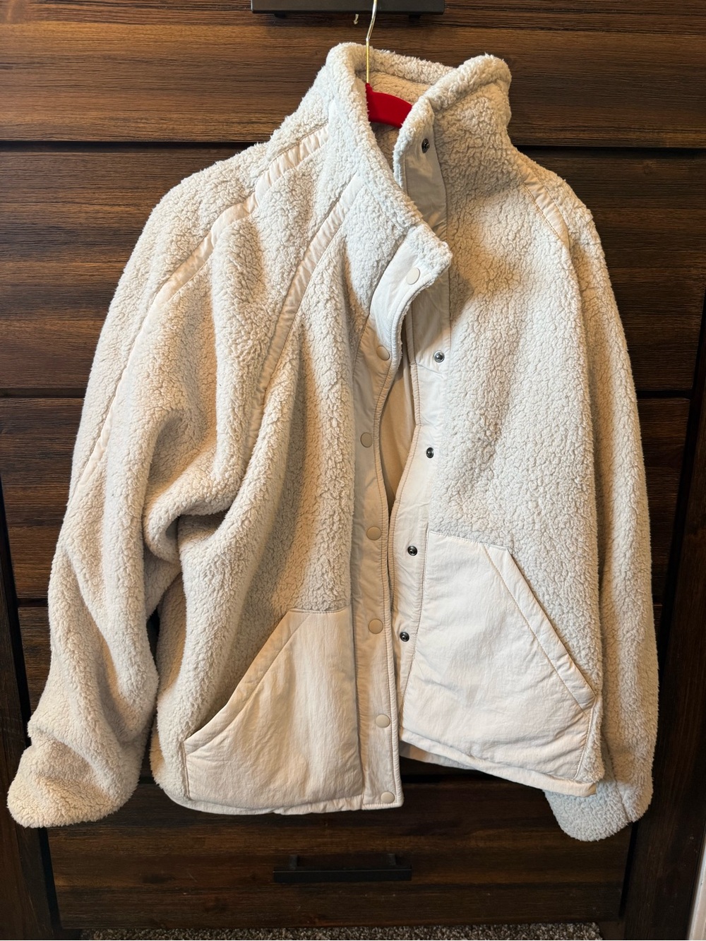 Prana Cream Sherpa Puffer Jacket